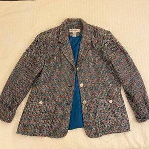 Petite Appleseed's Woven Multicolor Women's Blazer Size 12P (Large)